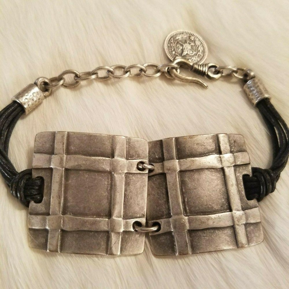 Renaissance Bracelet Metal Silver Tone Grunge Steampunk Rave Witchy Gothic 1264